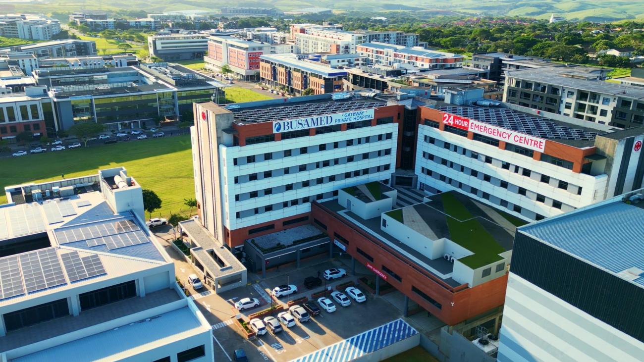 External view of Busamed Gateway Private Hospital, Umhlanga Ridge, KwaZulu-Natal